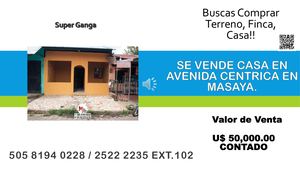 Casas en Nicaragua - Venta de casa centrica en masaya (Cd.VCP-71)
