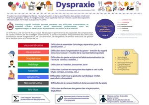 La Dyspraxie ou TDC -trouble DYS du developpement des coordinations-