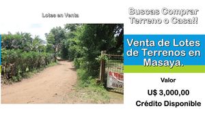 Terrenos en Nicaragua - Venta de terrenos credito u masaya (Cod. VL-05)