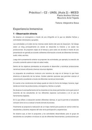 Experiencia Inmersiva - 1 Observación Abierta