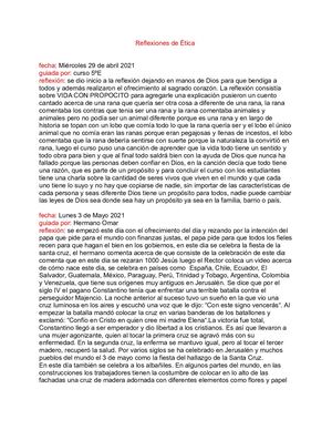 Reflexiones De Ética Parte 3 .