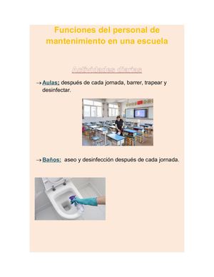 Funciones Del Personal De Mantenimiento En Una Esuela Organizacion