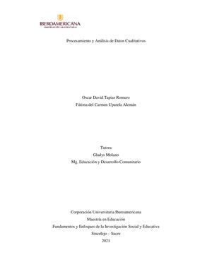 Actividad 4 Procesamiento Y Analisis De Datos Cualitativos