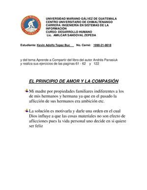 Principio De Amor Y Compasion