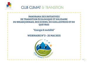 Panorama Energie et Mobilité - webinaire CCT 2