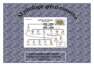 Mythologie gréco-romaine  2020-2021