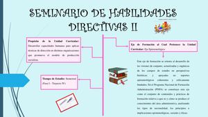 Presentación Seminario De Habilidades Directivas Ii