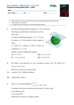 Novo Espaco 12 Proposta De Teste Global (2 Files Merged)