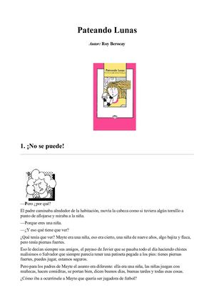 Novela Pateando Lunas Roy Berocay