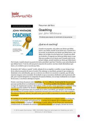 IC. Coaching John Withmore