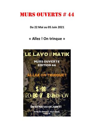 Catalogue Murs Ouverts 44 Mai 21