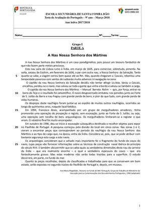 Teste Português 9º Ano Teste Maio 2021 Lusíadas Cópia