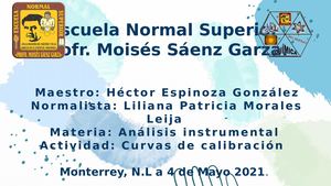 5 Ppt Curvas De Calibración Liliana