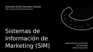 Sistemas De Información De Marketing (SIM)