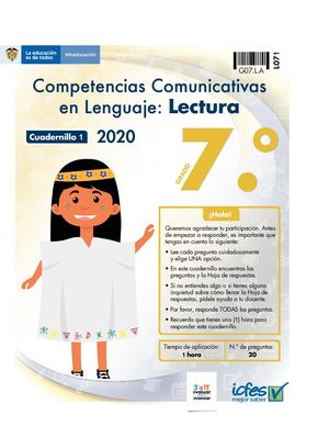 Prueba De Comprensión Lectora Inicial