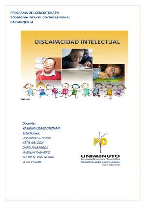 Atención Educativa en la Primera infancia con Discapacidad Intelectual