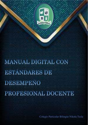 MANUAL DIGITAL ESTÁNDARES DE DESEMPEÑO DOCENTE