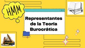 Representantes De La Teoría Burocrática