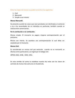 Las Clases De Mutuo