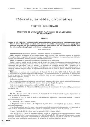 Decret Du 7 Mai 2021