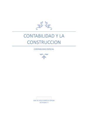 Contabilidad Y La Construccion