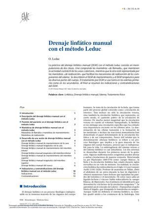 Drenaje linfático manual con el método Leduc
