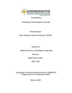 Cartografía Artística Mapa De Recorrido