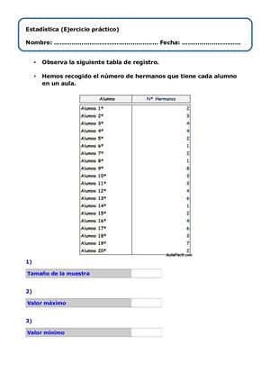 Estadística Ejercicio Práctico Y Código De Barras