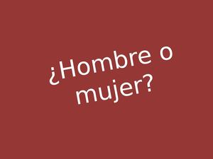 Hombre O Mujer
