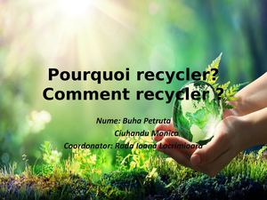 Pourquoi Recycler