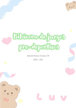 Bitácora juegos predeportivos