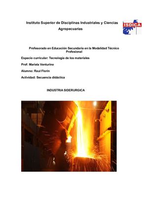 Secuencia Didactica Siderurgia