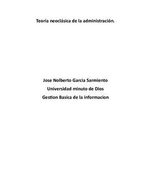 Teoría Neoclásica De La Administración