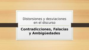 Desviaciones Y Distorsiones Del Lenguaje
