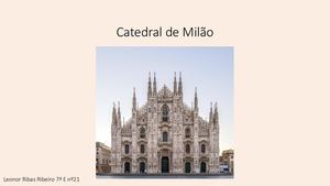 Leonor Ribas Catedral De Milão