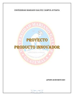 Proyecto Producto Innovador Marilú Ramos