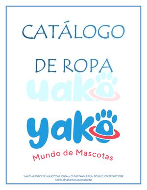 Catálogo de ropa YAKO MUNDO DE MASCOTAS