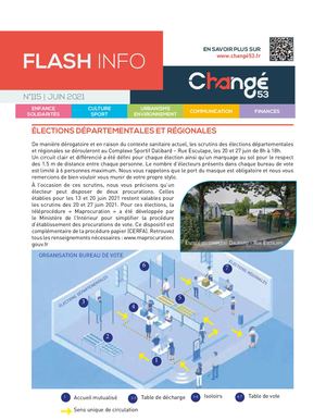 Flash info juin 2021