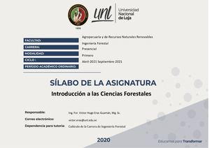 Sílabo Introducción A Las Ciencias Forestales 26 05 21 A Signed Signed