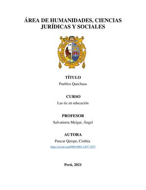 Los Pueblos Quechuas