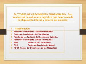 P 5 Factores De Crecimiento Embrionario