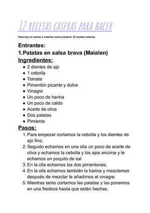 12 Recetas Caseras Para Hacer En Casa