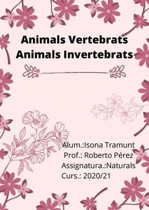Animals Vertebrats Animals Invertebrats-isona Tramunt