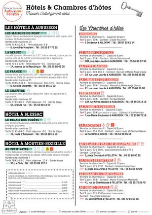 Liste Hôtels Et Chambres D'hôtes 2021