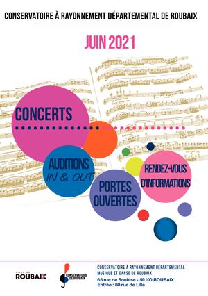 Programme Juin 2021 - Le conservatoire de Roubaix