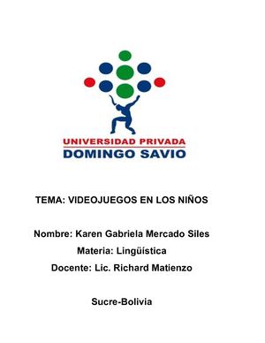 Ensayo Videojuegos en los niños