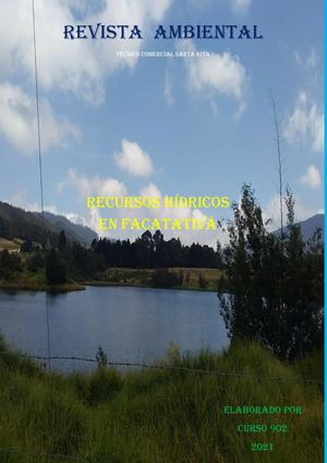 Revista Recursos Hidricos Facatativa