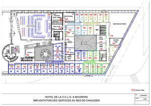 Plan bâtiment hôtel CCLO Mourenx RDC