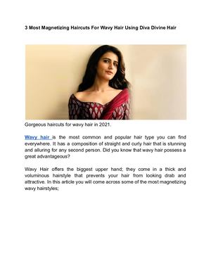 3 Most Magnetizing Haircuts For Wavy Hair Using Diva Divine Hair