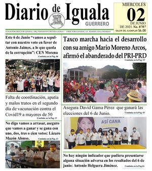 Miercoles 02 De Junio 2021 Diario De Iguala